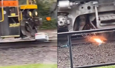 Food Delivery Robot Gets Hit By A Train