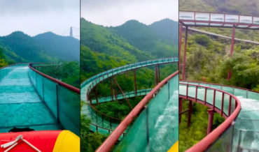 Glass-Bottom Water Slide Ride In China