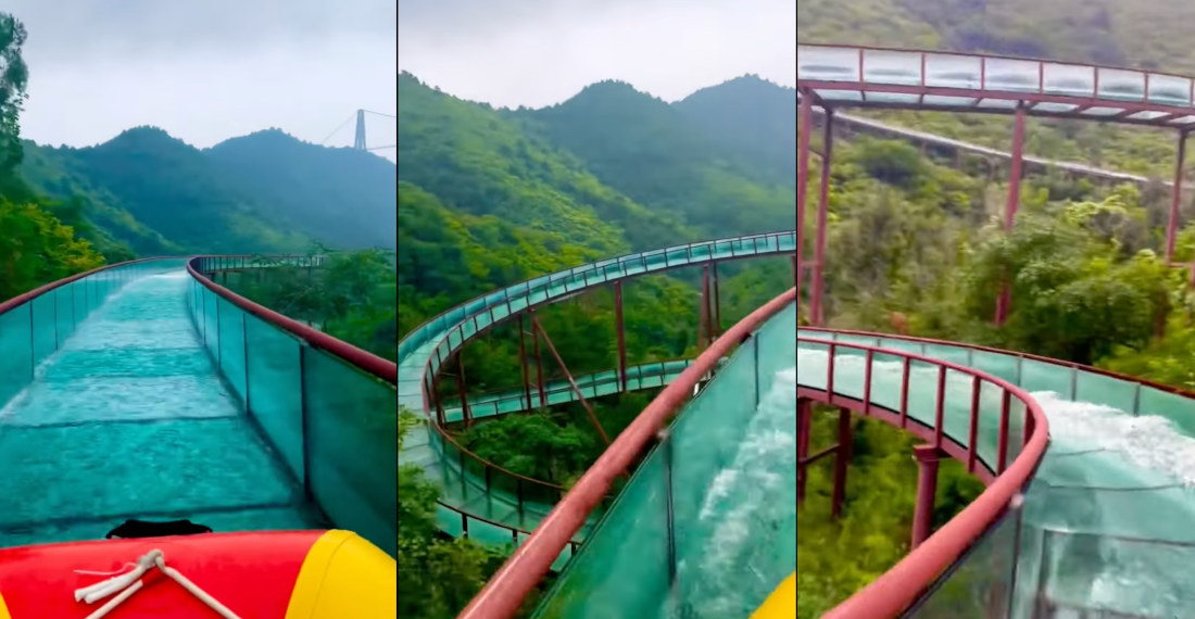 Glass-Bottom Water Slide Ride In China