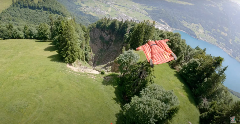 Wingsuiting The 'Sputnik Crack' In The Alps