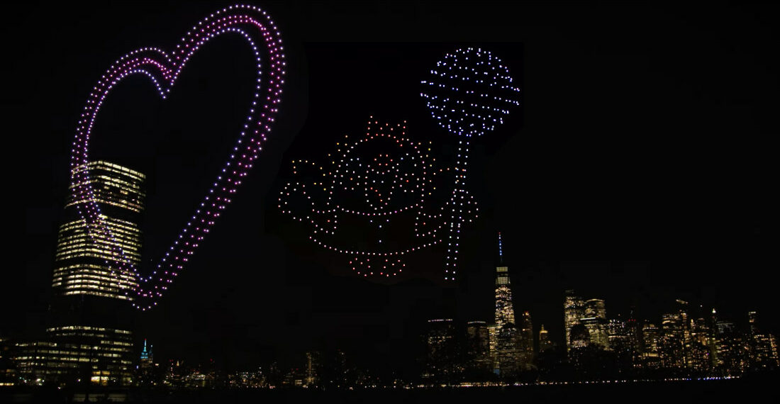 500 Drone Light Show In NYC Celebrates 10th Anniversary Of Candy Crush