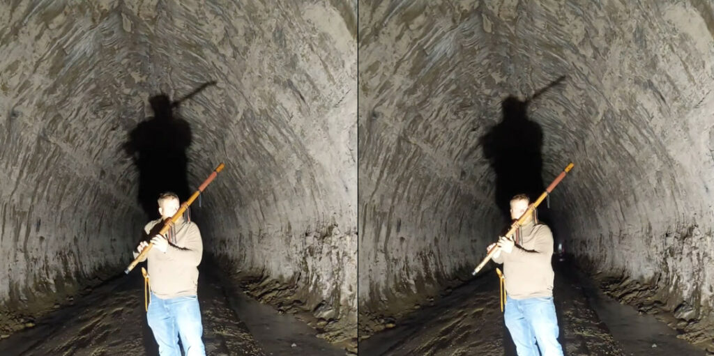 Lord Of The Rings Theme Performed On Flute In Mile-Long Tunnel
