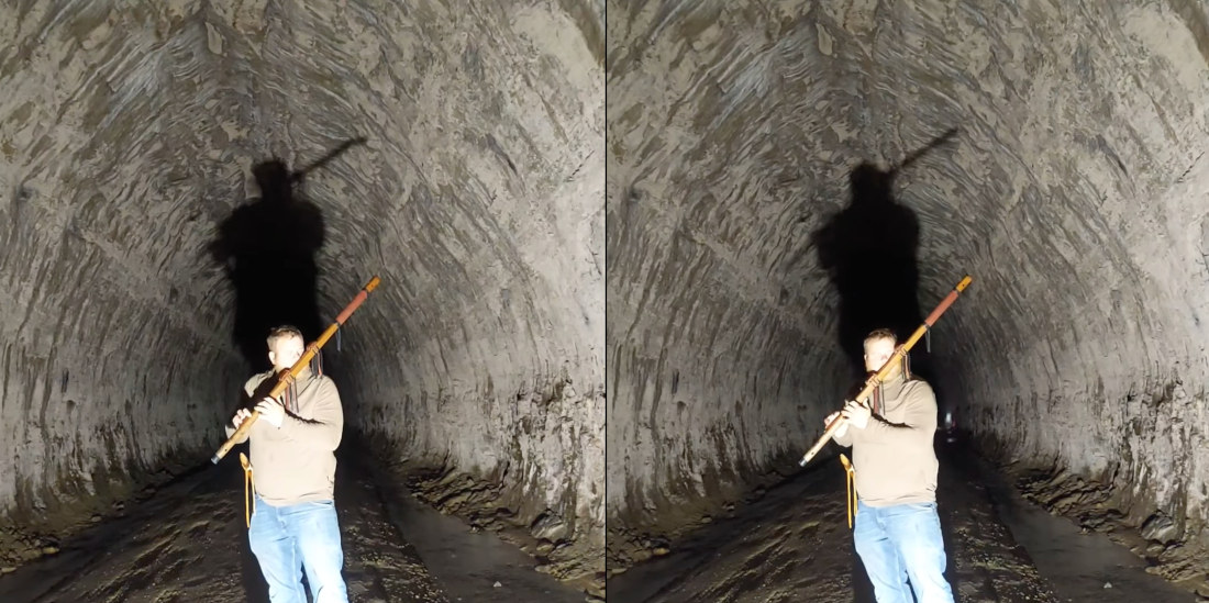 Lord Of The Rings Theme Performed On Flute In Mile-Long Tunnel
