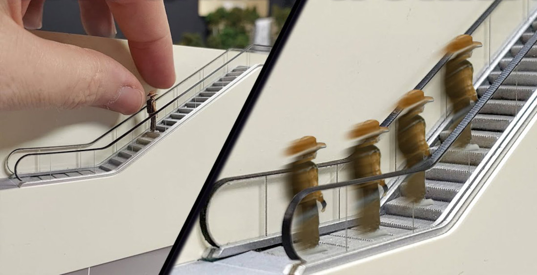 Man Builds Tiny Functional Escalator