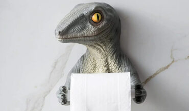 Finally, A Velociraptor Toilet Paper Holder