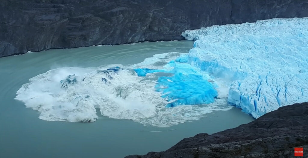 Massive Glacier Calving Caught On Video