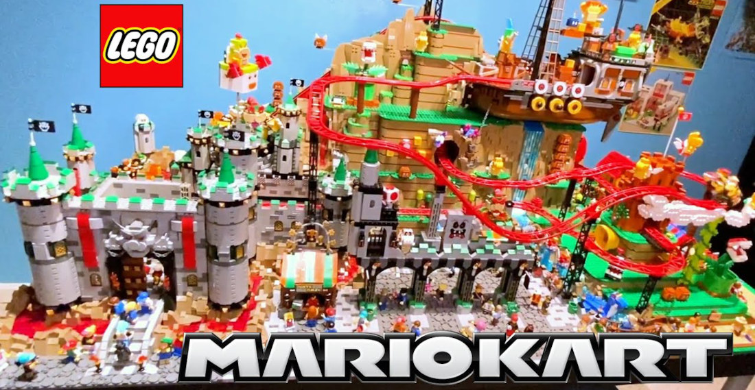 Incredible Mario Kart Themed LEGO Roller Coaster