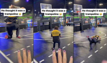 Man Mistakes Padded Floor For Trampoline, Kisses Knees Goodbye