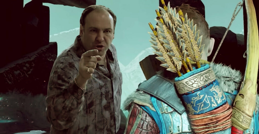Tony Soprano As Kratos In God Of War