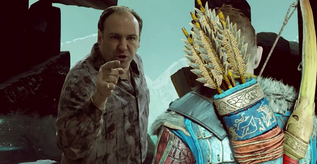 Tony Soprano As Kratos In God Of War