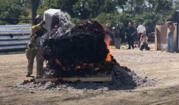 Burning The World’s Largest (690 Pound) Dryer Lint Ball