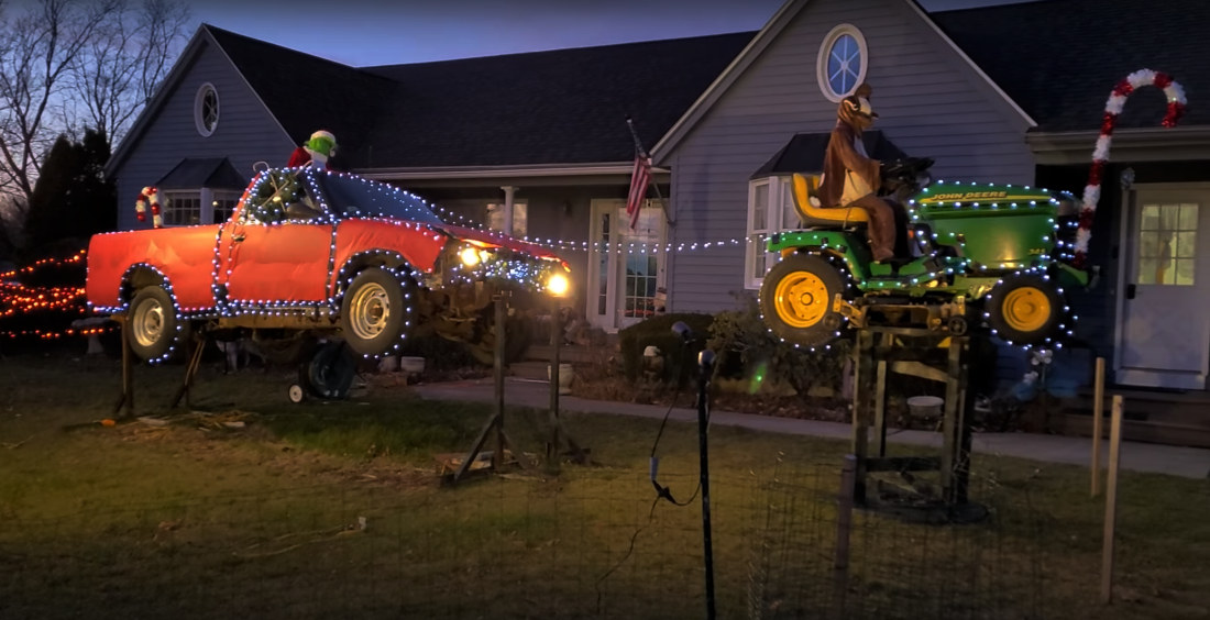Floating Truck Holiday Christmas Lights Display