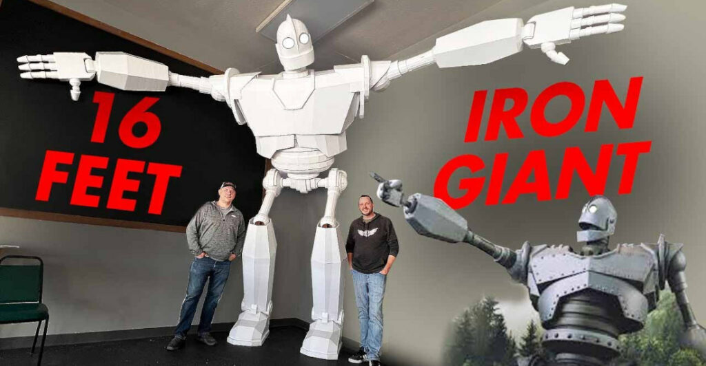 Building A 15-Foot Iron Giant Out Of Foam Board