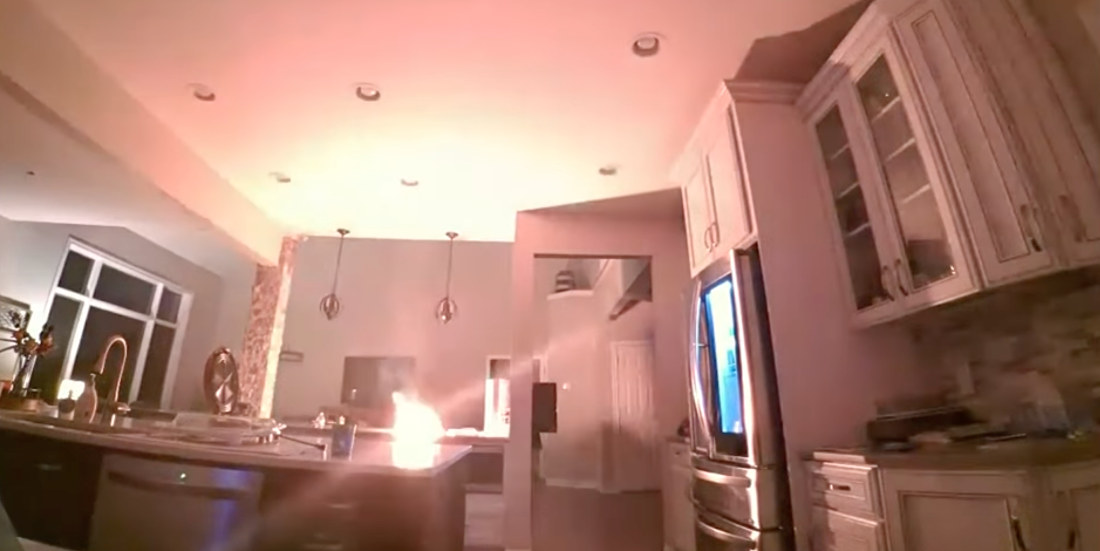 Home Security Cam Captures Video Of Charging iPhone Bursting Into Flames