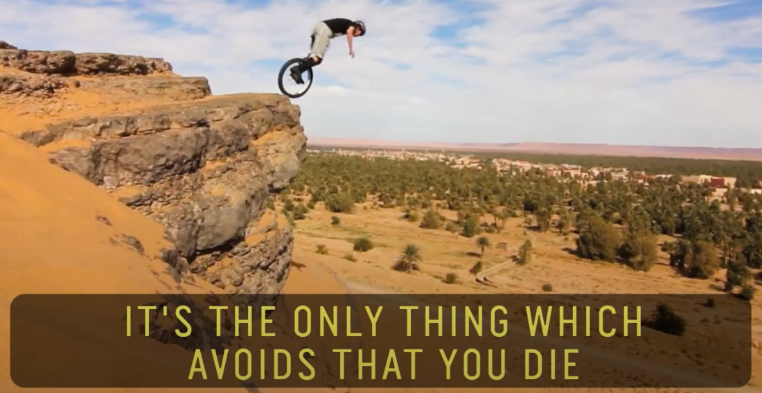 60-Second Documentary About An Extreme Mountain Unicyclist
