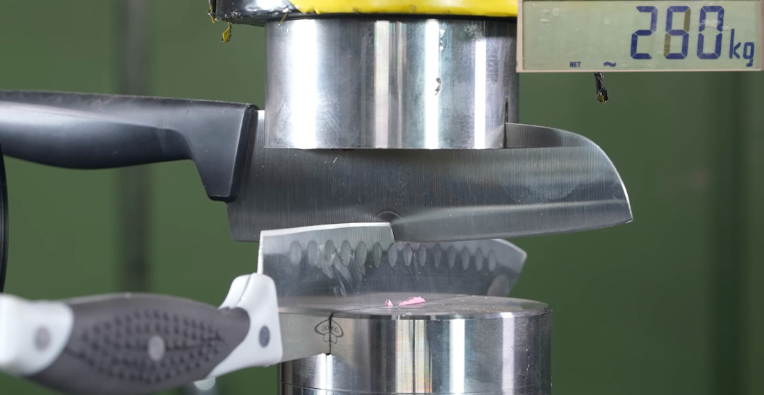 Hydraulic Press Kitchen Knife Battles: There Can Be Only One