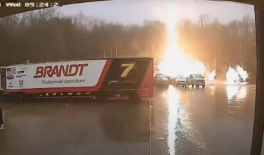 Lightning Strikes Truck, Turns Headlights On