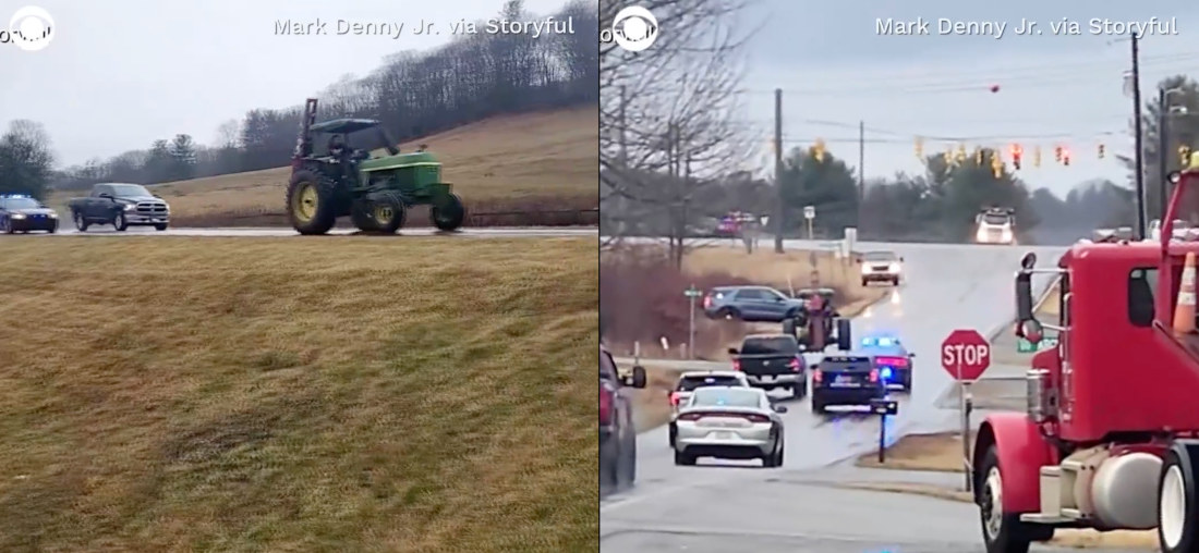 North Carolina Man Leads Police On Low-Speed Chase In Tractor