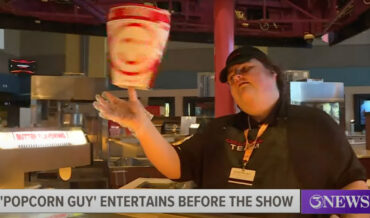 ‘Popcorn Guy’ Shows Off His Popcorning And Buttering Skills At Concession Stand