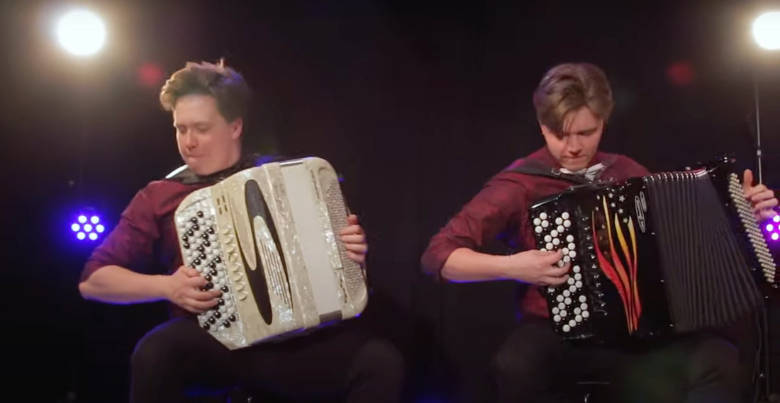 Performing Notoriously Difficult ‘Through The Fire And Flames’ On Accordions