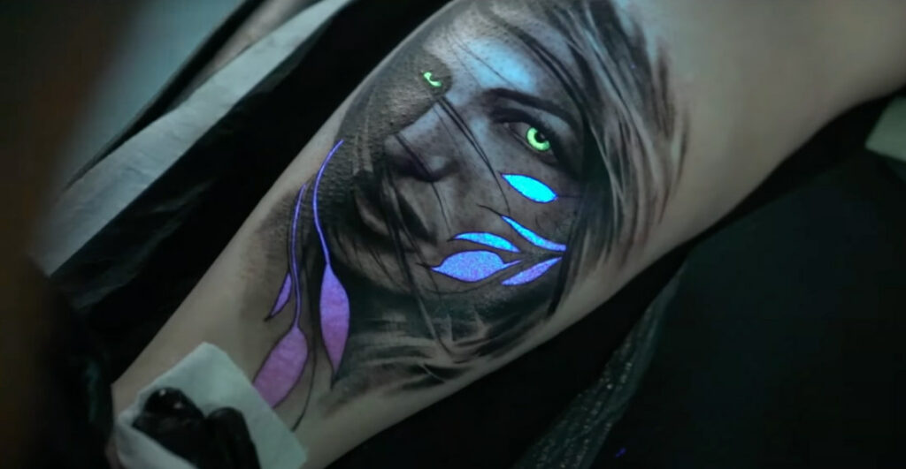 Tattoo Artist's Realistic UV Reactive Tattoos