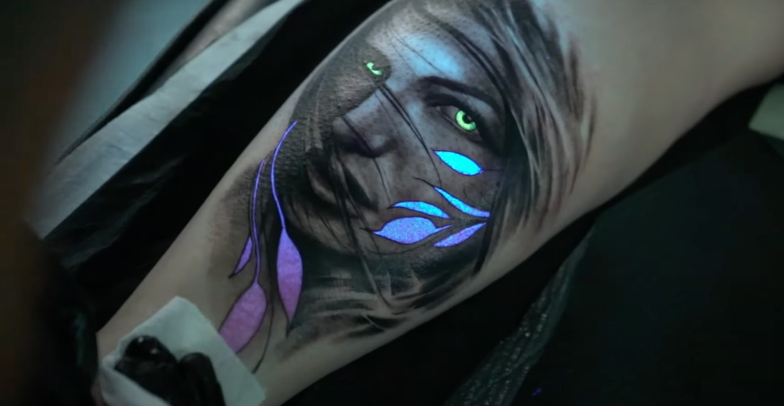 Tattoo Artist’s Realistic UV Reactive Tattoos