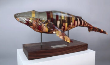 Carving An Exotic Wood And Epoxy Whale Sculpture