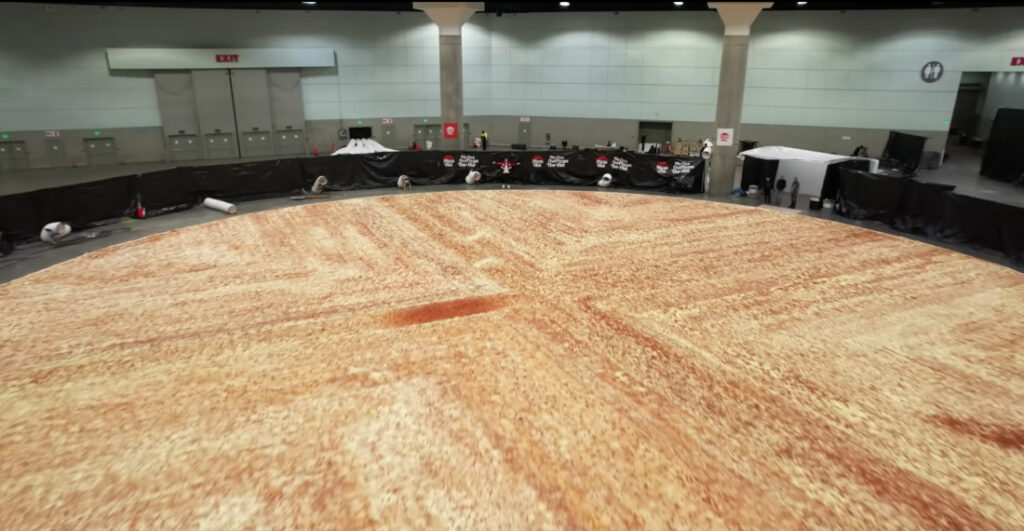 Youtuber Sets Record For World's Largest Pizza With Insane 132 Foot Pie