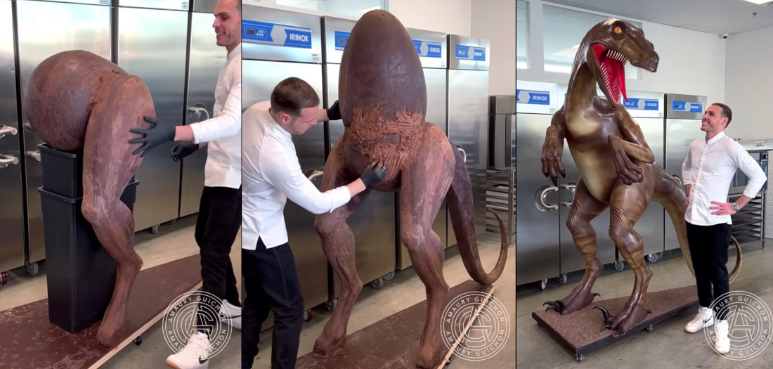 Crafting An 8-Foot, 550-Pound All Chocolate Velociraptor