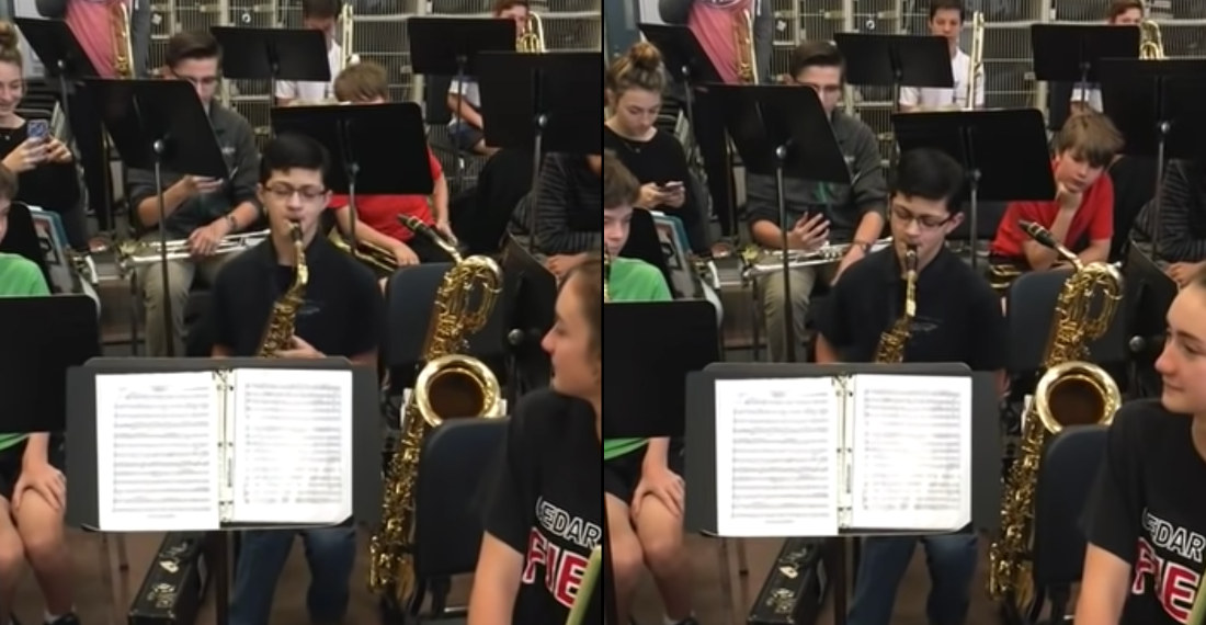 8th Grader Crushes Flight Of The Bumblebee On Saxophone