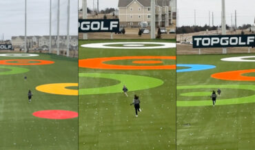 It Happens: Mom Chasing Child On The Greens At Topgolf