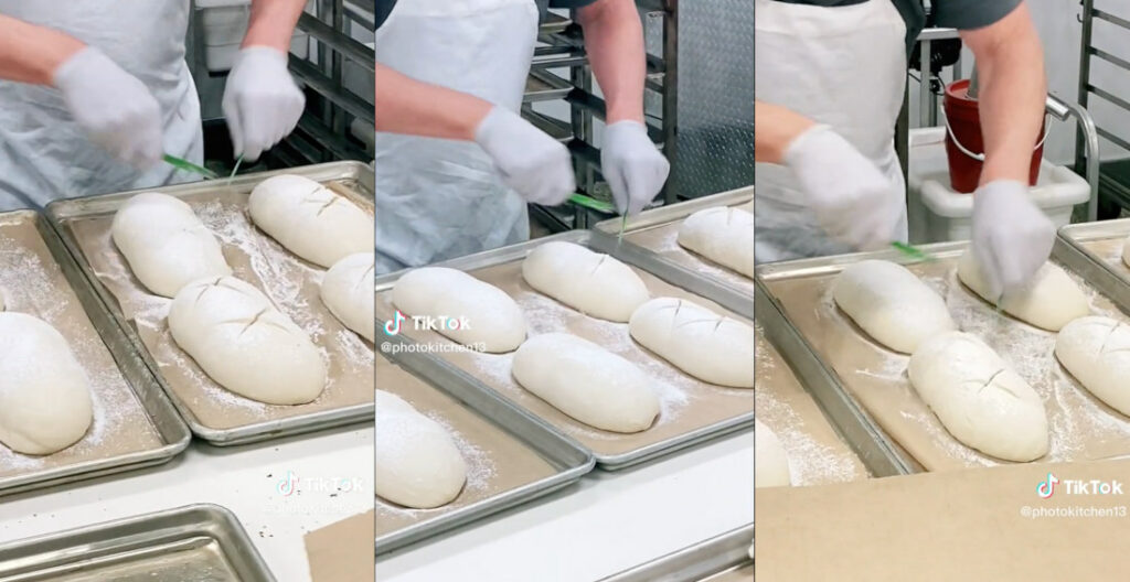 Costco Baker Demonstrates Bread Scoring Skills