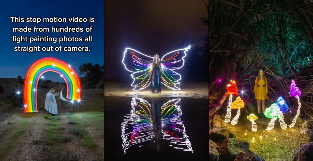 Dreaming, A Beautiful Light Painting Stop Motion Video