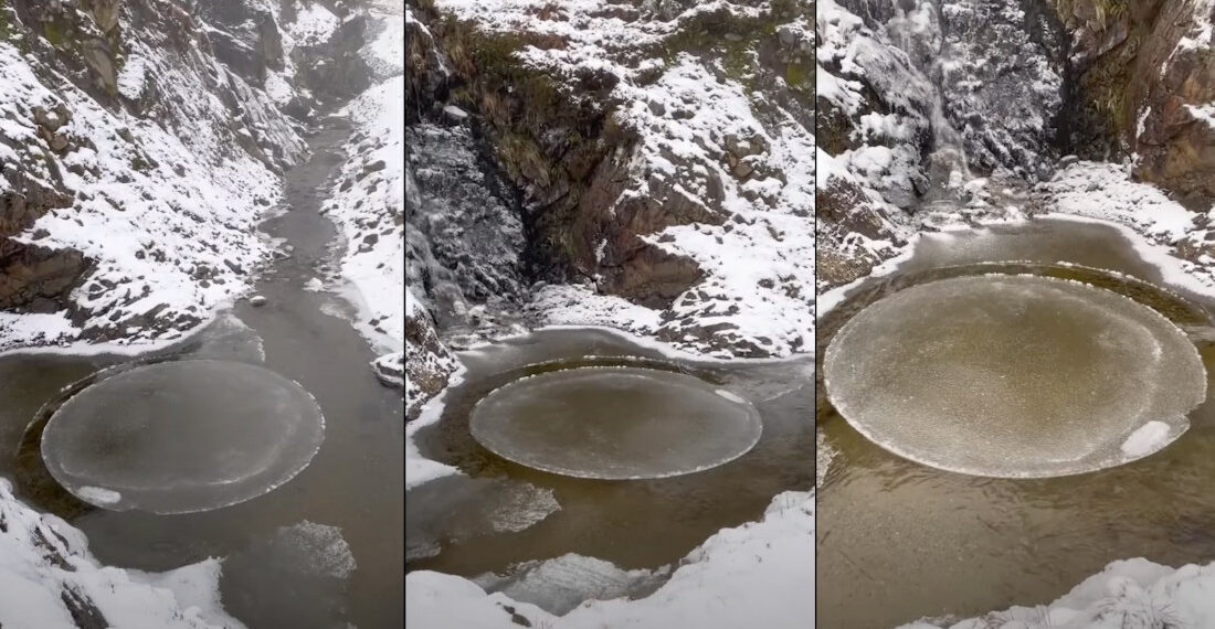 Hiker In Scotland Finds Rare Naturally Formed Spinning Ice Disc