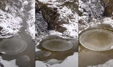 Hiker In Scotland Finds Rare Naturally Formed Spinning Ice Disc