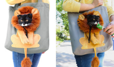 Cat-Toting Bag Turns Your Cat Into A Lion