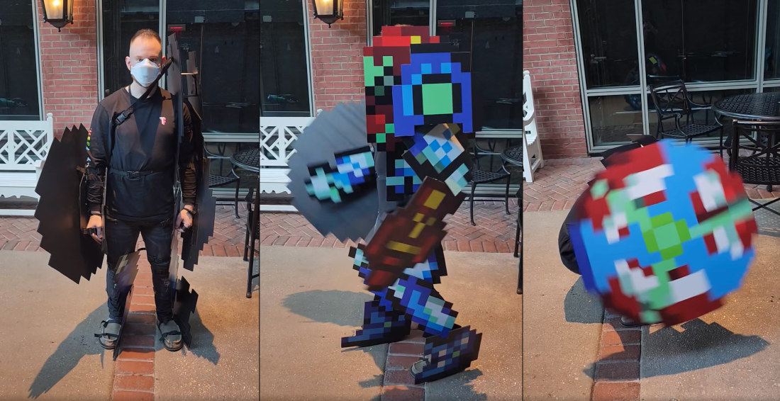 Pixelart Metroid Cosplay With Spinning Morph Ball