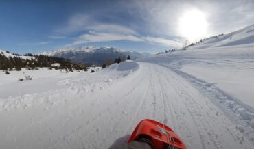 Beautiful Toboggan Ride Through The Swiss Alps
