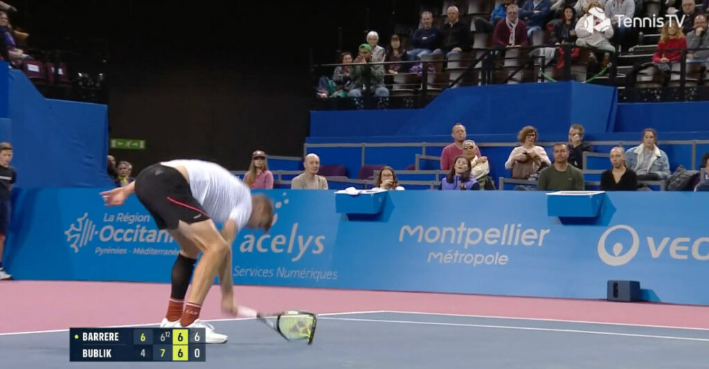 Furious Tennis Player Smashes Three Rackets In A Row