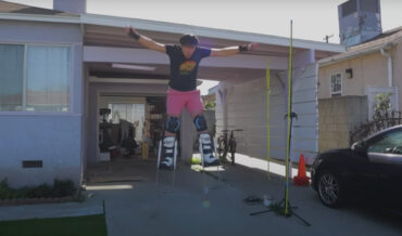 Man Builds Compressed Air Moon Boots To Jump 200% Higher