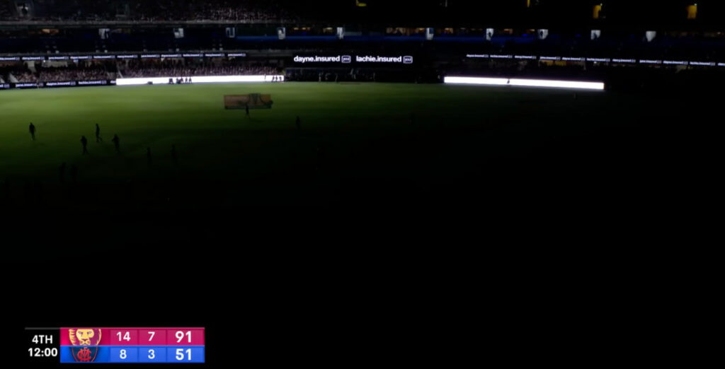 Stadium Lights Go Out During Rugby Match: Night Ball!