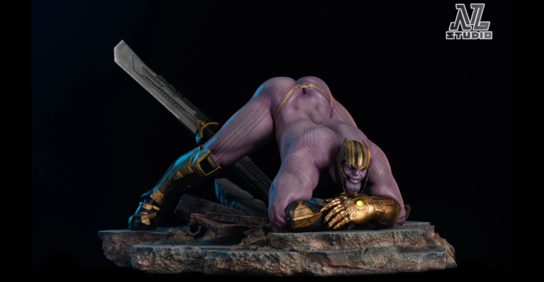 1/4 Scale Sexy Thanos In G-String Figure Is A Real Product You Can Buy