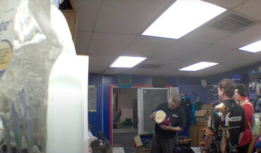 Bowling Ball Breaks In Half As Shop Owner Tries To Sell It