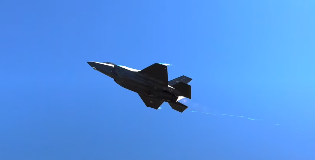 Closeup Video Of An F-35 Lightning II Jet Taking Off
