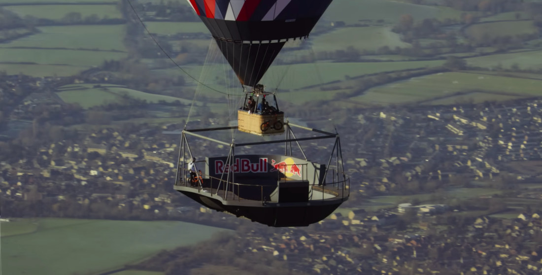 Red Bull Uses Giant Hot Air Balloon To Carry Skatepark Into The Sky