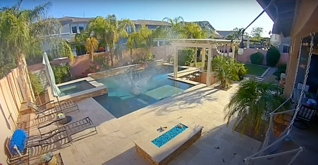 Pool Filter Explosively Blows Its Top, Lands In Pool - borninspace