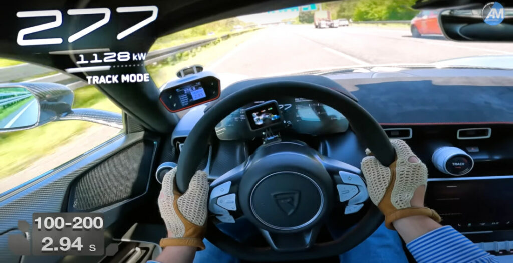 Testing 1,900HP Electric Supercar's 100 - 200km/h Acceleration On Autobahn