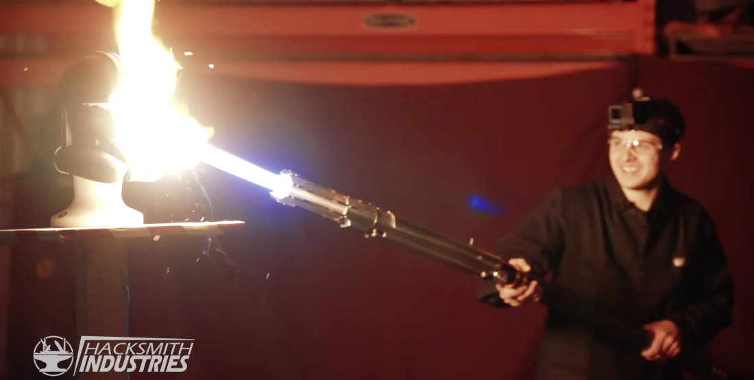 Constructing A Self Contained 4,500ºF Plasma Lightsaber