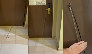 Video Of Thieves Unknowingly Trying To Break Into Hotel Room While Guest Is There
