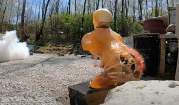 240MPH Bowling Ball Cannon Vs Ballistics Dummy